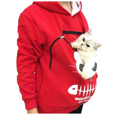 sweatshirt with a cat pouch